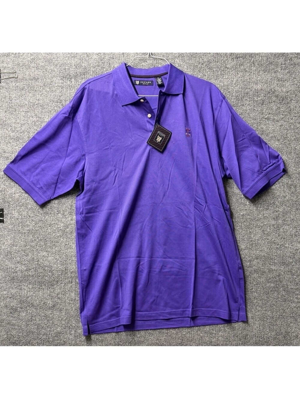 Oxford Golf Men’s XL Purple Mercerized Cotton Polo Shirt NWT